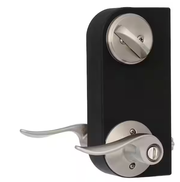 Schlage Sacramento Satin Nickel Single Cylinder Deadbolt and Keyed Entry Door Handle Combo Pack