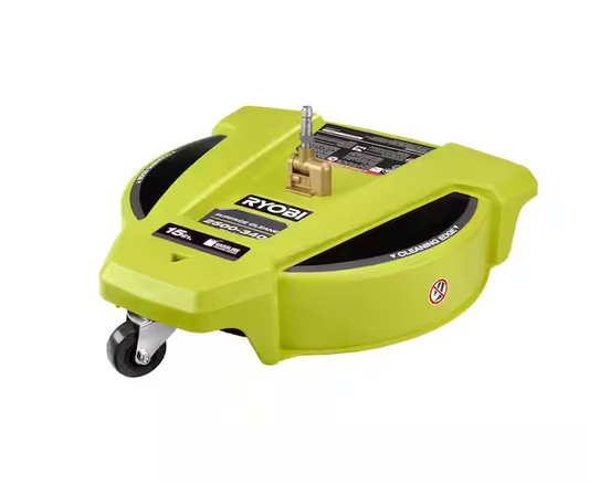 RYOBI 15 in. 3400 PSI Gas Pressure Washer Surface Cleaner with Caster Wheels