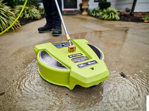 RYOBI 15 in. 3400 PSI Gas Pressure Washer Surface Cleaner with Caster Wheels