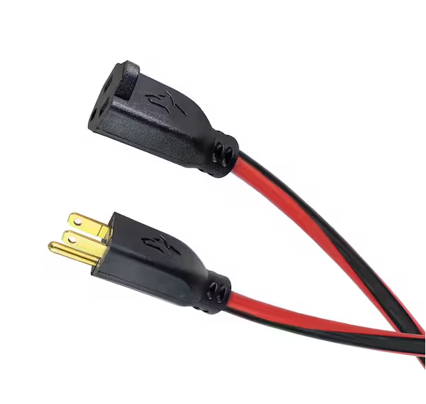 Husky 50 ft. 14/3 Medium Duty Indoor/Outdoor Extension Cord, Red/Black