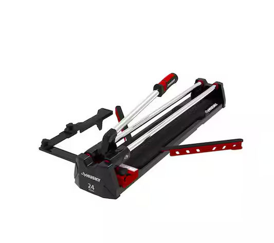 Husky 24 in. Tile Cutter with Tungsten Carbide Blade and Adjustable Gauge