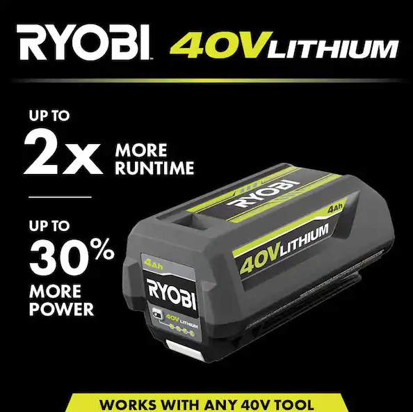 RYOBI 40V Lithium-Ion 4.0 Ah Battery