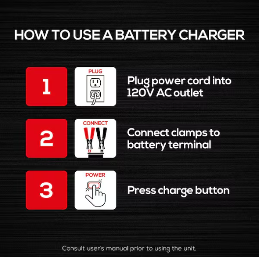 VECTOR 50-Amp Car Battery Charger/ Car Battery Maintainer