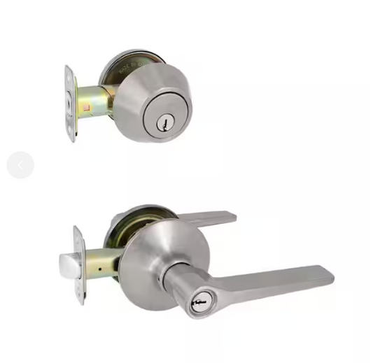 Defiant Freedom Satin Nickel Single Cylinder Combo Pack