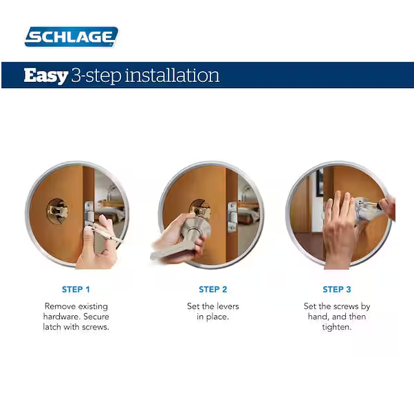 Schlage Sacramento Satin Nickel Keyed Entry Door Handle