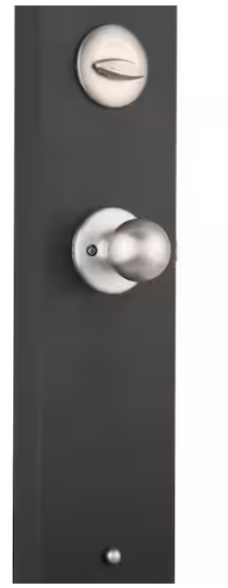 Kwikset Dakota Satin Nickel Single Cylinder Door Handleset with Polo Door Knob Featuring SmartKey Security
