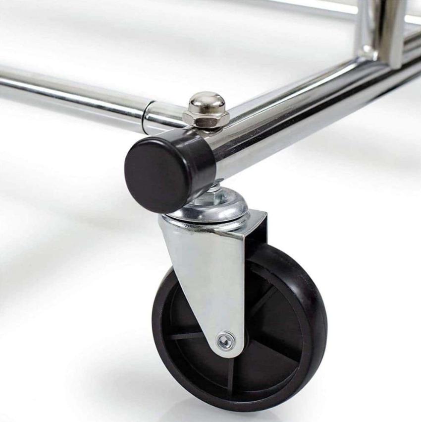 SAGLER - Chrome Metal Clothes Rack 60 in. W x 62 in. H