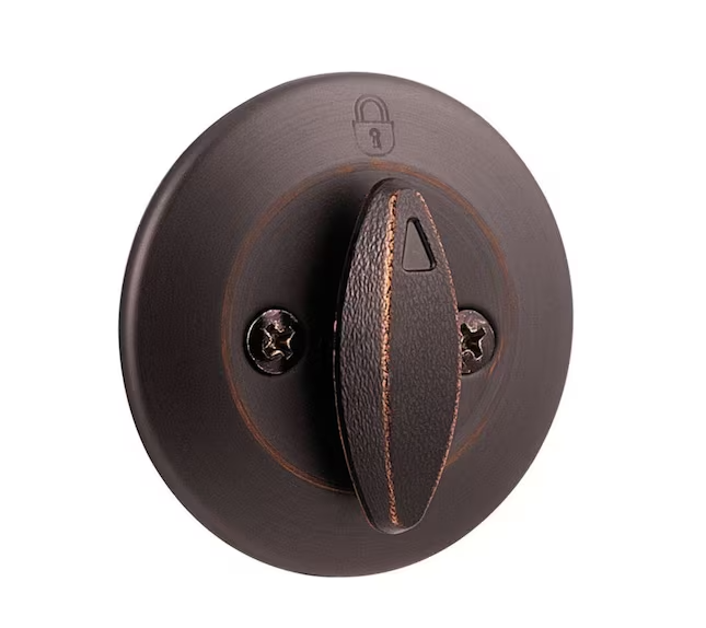 Kwikset 660 Venetian Bronze Single Cylinder Deadbolt featuring SmartKey Security and Microban Technology