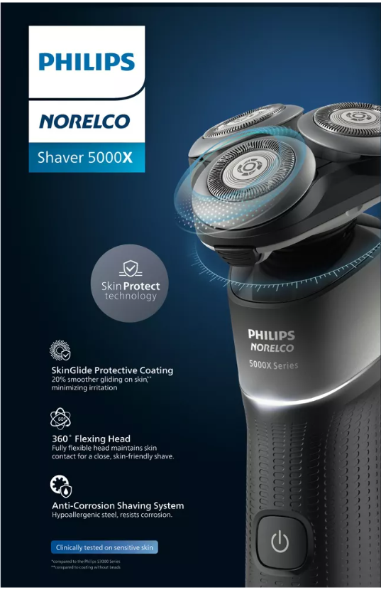 Philips Norelco Series 5000 Wet & Dry Men's Rechargeable Electric Shaver - X5004/84