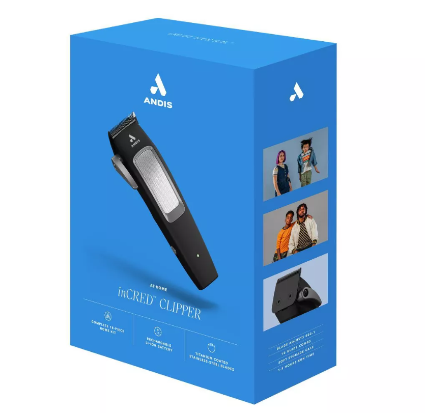 Andis inCRED Lithium Clipper: Electric, Battery Operated, 1 Speed, 18 Pieces