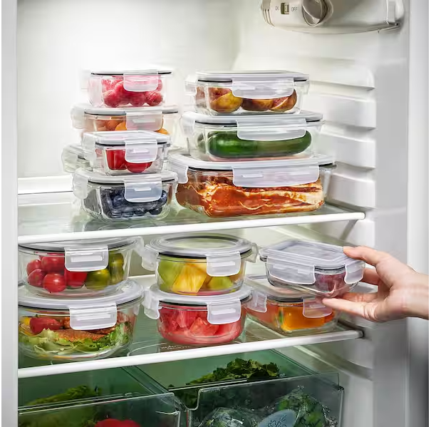 Sorbus 28-Piece Glass Food Storage Containers with Lids-Microwave, Dishwasher, and Oven Safe Meal Prep Containers
