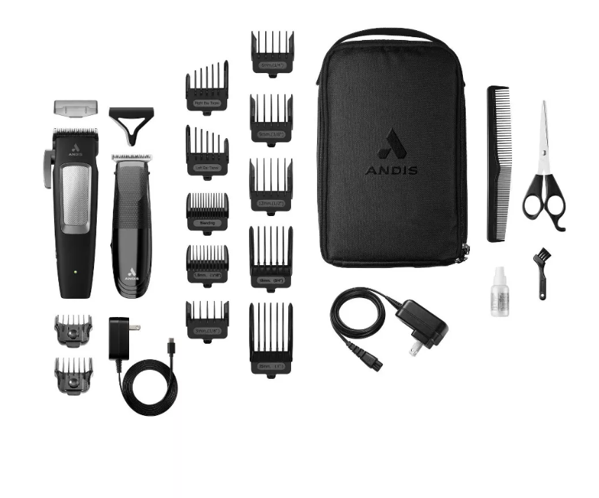Andis inCred Clipper & Cordless T-Blade Lithium Trimmer Kit - 23pc