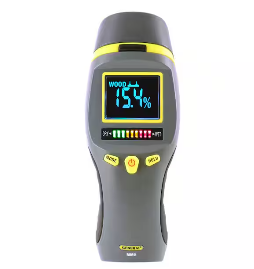 General Tools Combo Pin and Pinless Moisture Meter for Water Damage and Mold Prevention