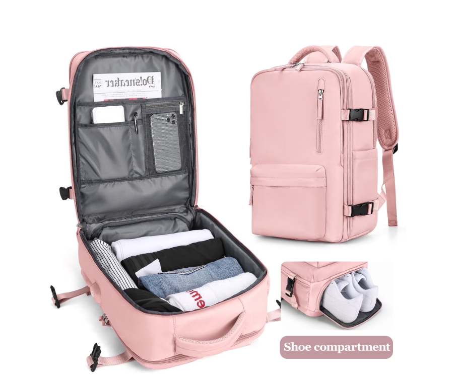 Large Backpack for Women Men, Carry On Backpack for Everydayon Airplane,Laptop Backpack with Shoe Compartment