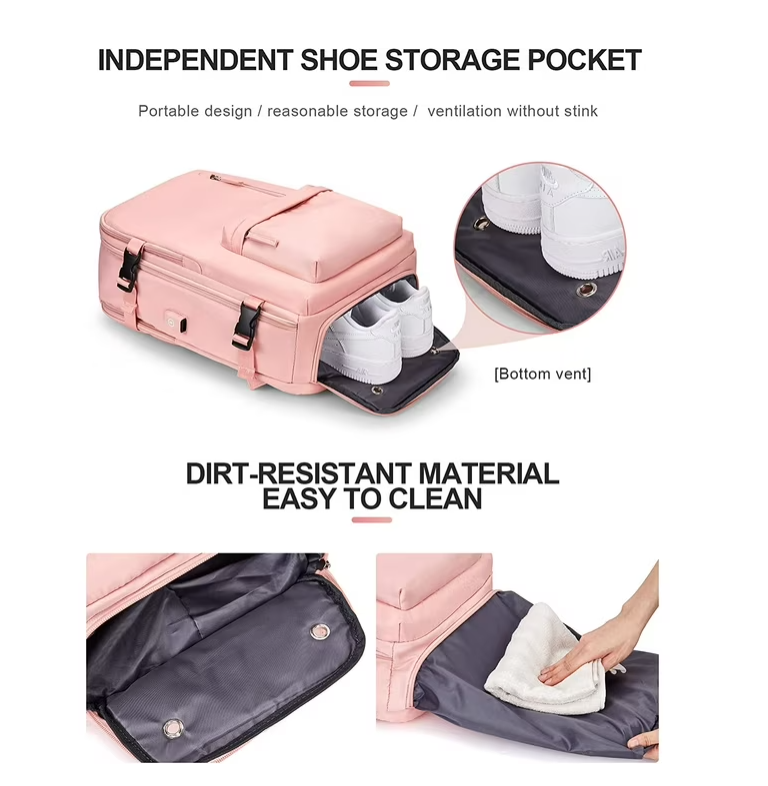 Large Backpack for Women Men, Carry On Backpack for Everydayon Airplane,Laptop Backpack with Shoe Compartment
