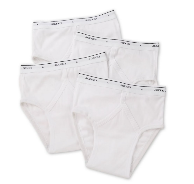 jockey cotton lowrise brief 4 pack white 36