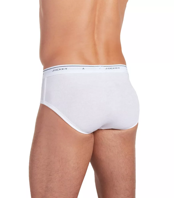 jockey cotton lowrise brief 4 pack white 36