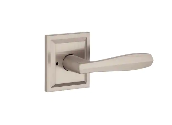Baldwin Torrey Satin Nickel Low Profile Rose Bed/Bath Privacy Door Handle