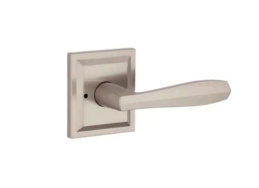 Baldwin Torrey Satin Nickel Low Profile Rose Bed/Bath Privacy Door Handle