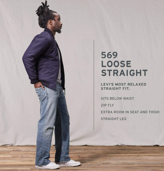 Levi's Men's 569 Loose Straight Fit Jean Vintage Light 29W x 30L