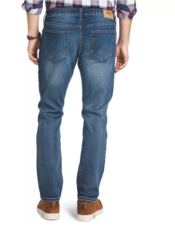 Izod ultra softflex straight fit jeans 32 x 34 soft blue