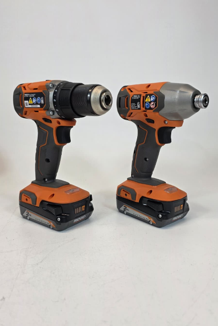 RIDGID 18V Cordless 2-Tool Combo Kit with Drill/Driver, Impact Driver, (2) 2.0 Ah Batteries, and Charger