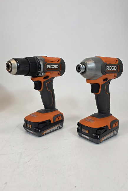RIDGID 18V Cordless 2-Tool Combo Kit with Drill/Driver, Impact Driver, (2) 2.0 Ah Batteries, and Charger
