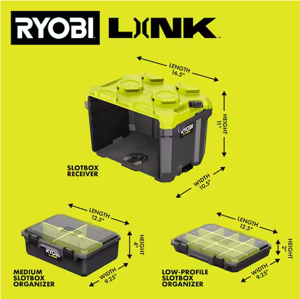 RYOBI LINK SlotBox Organizer Drawer Tool Box Kit