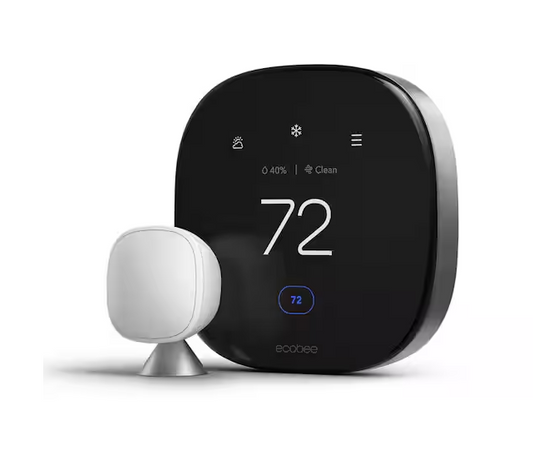 ecobee Smart Thermostat Premium with Smart Sensor and Air Quality Monitor Wifi Works with Siri, Alexa, Google Assistant