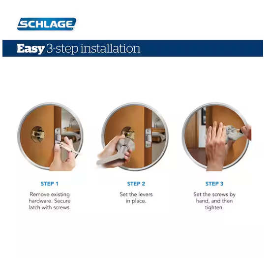 Schlage Sacramento Aged Bronze Passage Hall/Closet Door Lever Handle