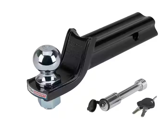 TowSmart Class 3 5000 lb. "X" Mount Security Kit with 2 in. Ball, 5/8 in. Locking Pin, 2 in. Drop x 3/4 in. Rise Ball Mount