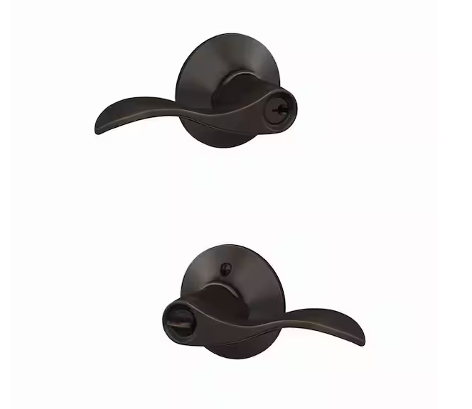 Schlage Accent Aged Bronze Keyed Entry Door Handle