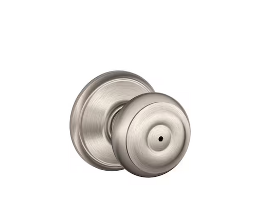 Schlage Georgian Satin Nickel Privacy Bed/Bath Door Knob