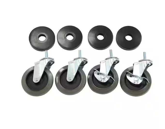 HDX 4 in. Industrial Casters with Bumper (4-Pack)
