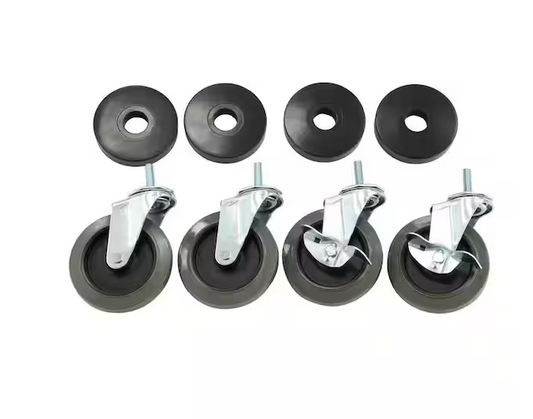 HDX 4 in. Industrial Casters with Bumper (4-Pack)