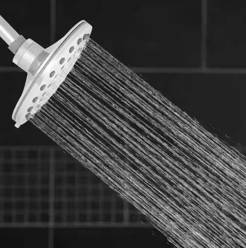 Waterpik 8-Spray Patterns with 1.8 GPM 7 in. Wall Mount Rain Fixed Shower Head in Chrome