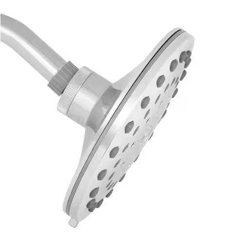 Waterpik 8-Spray Patterns with 1.8 GPM 7 in. Wall Mount Rain Fixed Shower Head in Chrome