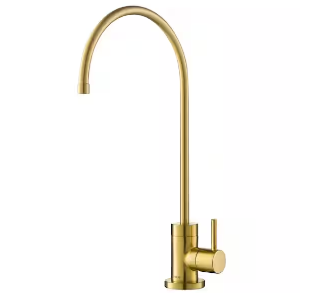 KRAUS Purita Single Handle 100% Lead-Free Beverage Faucet in Brushed Brass