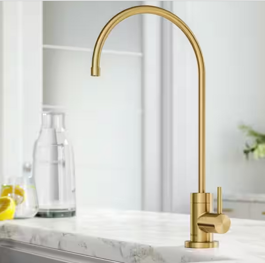 KRAUS Purita Single Handle 100% Lead-Free Beverage Faucet in Brushed Brass