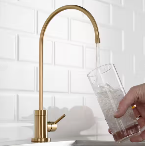 KRAUS Purita Single Handle 100% Lead-Free Beverage Faucet in Brushed Brass
