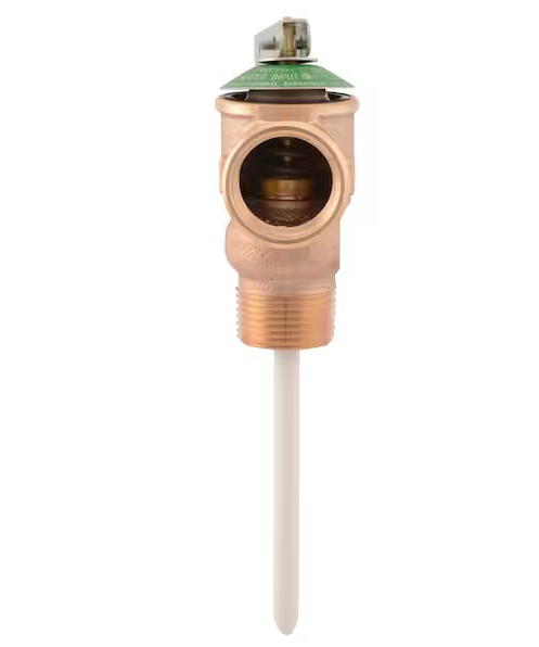 Cash Acme 3/4 in. Bronze NCLX Temperature and Pressure Relief Valve with 1-1/4 in. Shank MNPT Inlet x FNPT Outlet