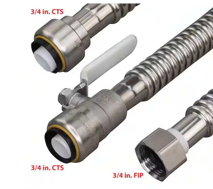 Everbilt 3/4 in. SSPTC x 3/4 in. FIP Water Heater Connection Kit