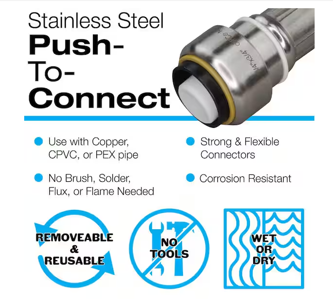 Everbilt 3/4 in. SSPTC x 3/4 in. FIP Water Heater Connection Kit