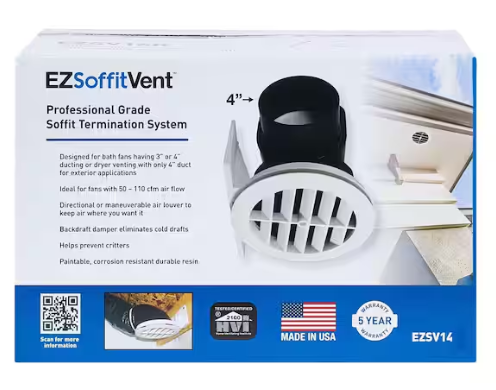 Panasonic EZSoffitVent - Soffit Vent - Soffit Termination System for Ventilation Exhaust Fans