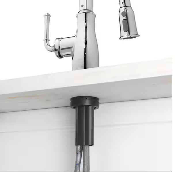 Glacier Bay Kagan Chrome 15 in. H Pull Down Sprayer Kitchen Faucet with 360° Swivel Spout