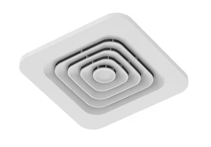 Commercial Electric 50 CFM Ceiling/Wall Mount No Cut Clip-Lock, Roomside Installation Square Bathroom Exhaust Fan, ENERGY STAR