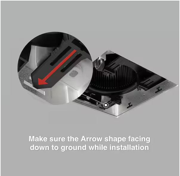 Commercial Electric 50 CFM Ceiling/Wall Mount No Cut Clip-Lock, Roomside Installation Square Bathroom Exhaust Fan, ENERGY STAR