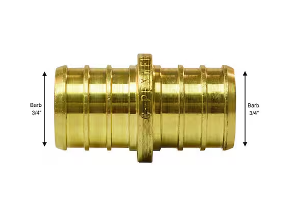 Apollo 3/4 in. Brass PEX-B Barb Coupling (10-Pack)