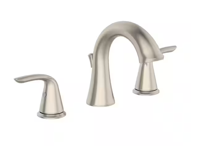 Glacier Bay Irena 8 in. Widespread 2-Handle Bathroom Faucet in Brushed Nickel