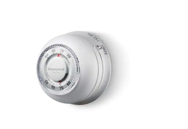 Round Non-Programmable Thermostat with 1H/1C Single Stage Heating and Cooling